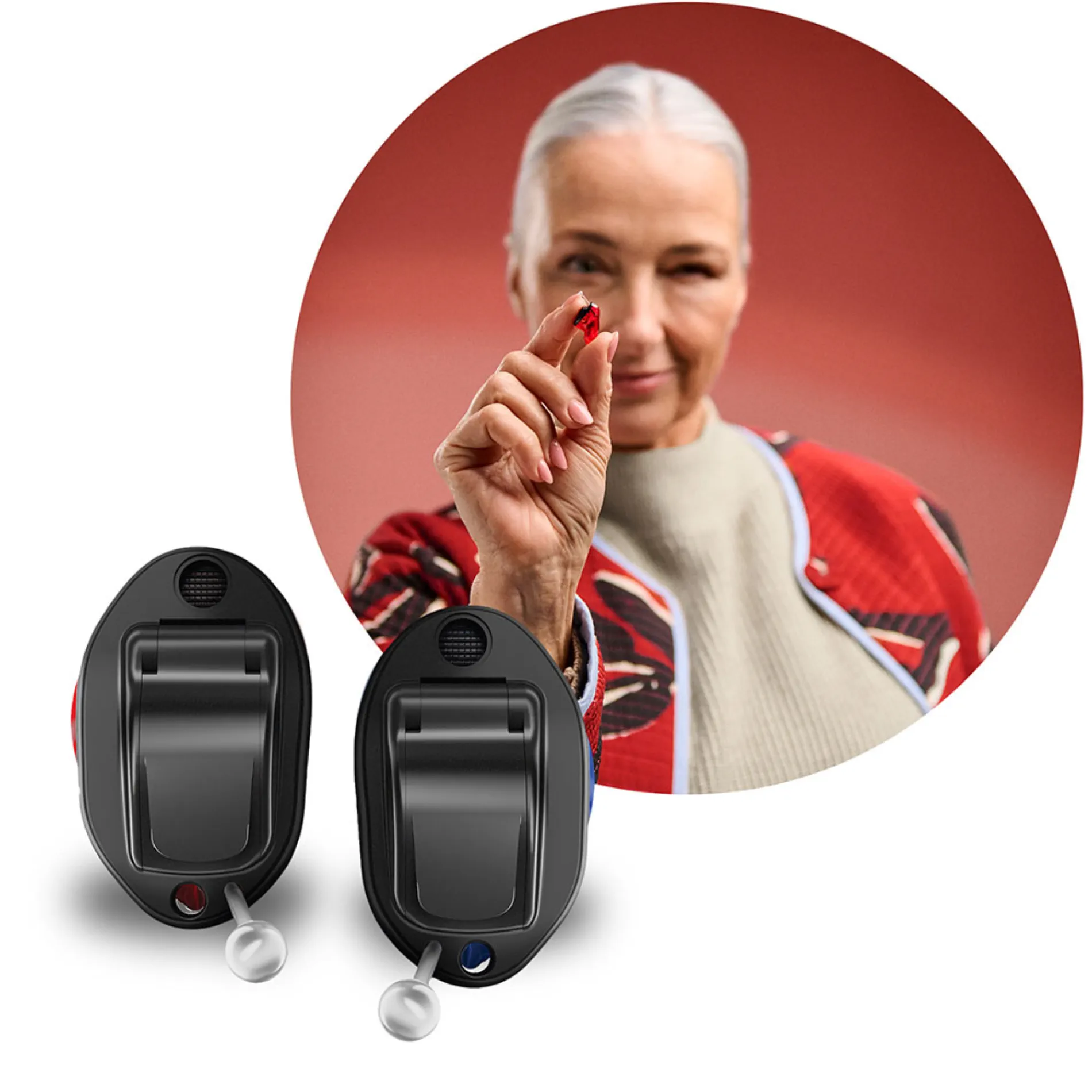 Insio-IX_woman-holding-hearing-aid_circle_montage_1000x1000